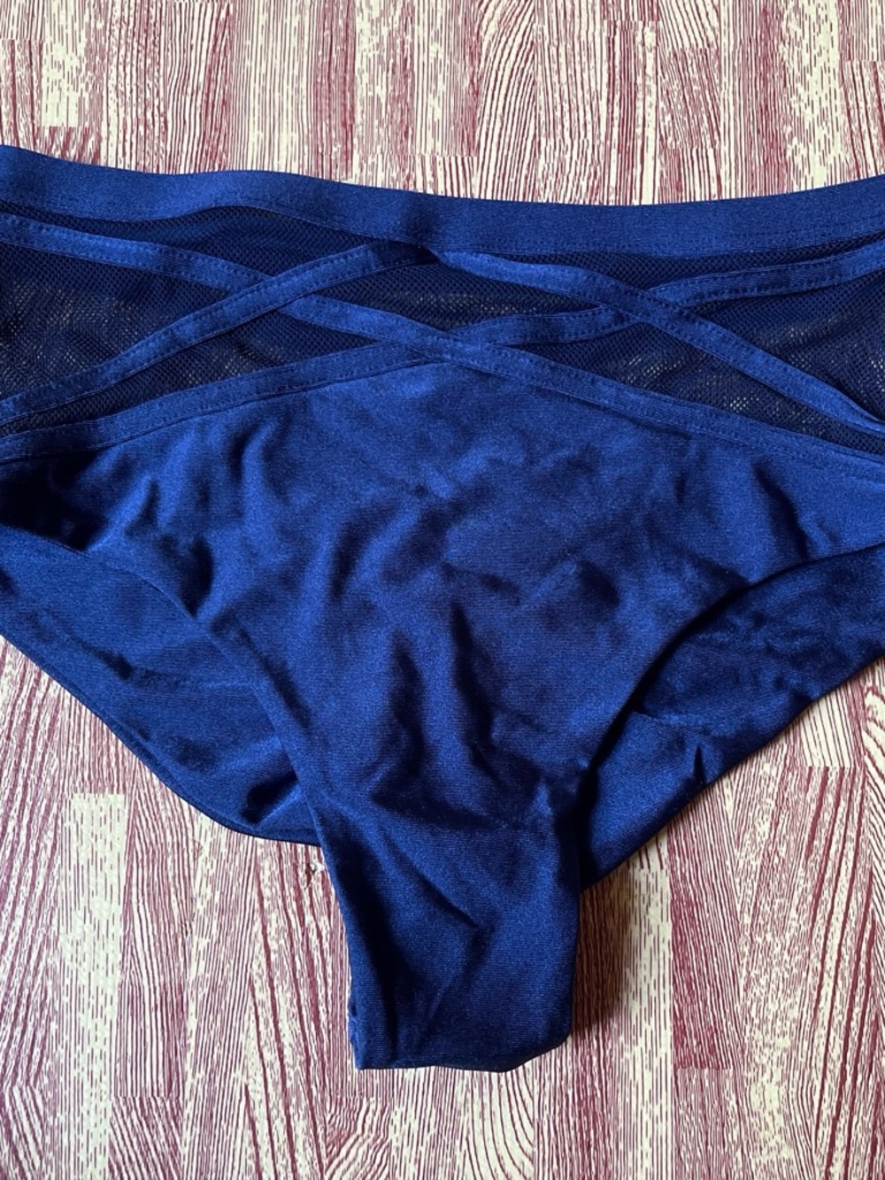 Tatiana Actuve Wear Navy Mesh Bralette & High-Waist Brief pole wear SET - Picture 5 of 8